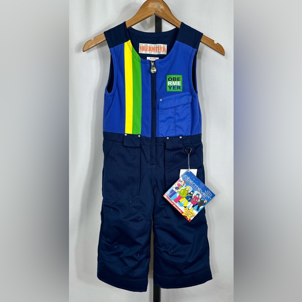 NWT Obermeyer Boy’s Chill Factor Snow Bib in Medieval Blue Size 3